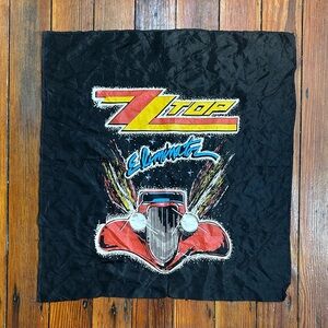 Vintage 80s ZZTopp Eliminator scarf tapestry